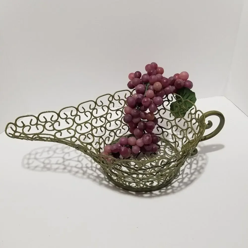 Wire Basket Kitchen Decor Gravy Boat Teapot Handle